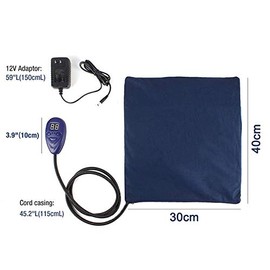 tooloflife Pet Heating Pad, Electric Heated Cat Bed 40 x 30cm Waterproof Heating Blanket for Cats Dogs, Safety Puppy Warming Mat with Chew Resistant Steel Cord Red(Blue US PL)