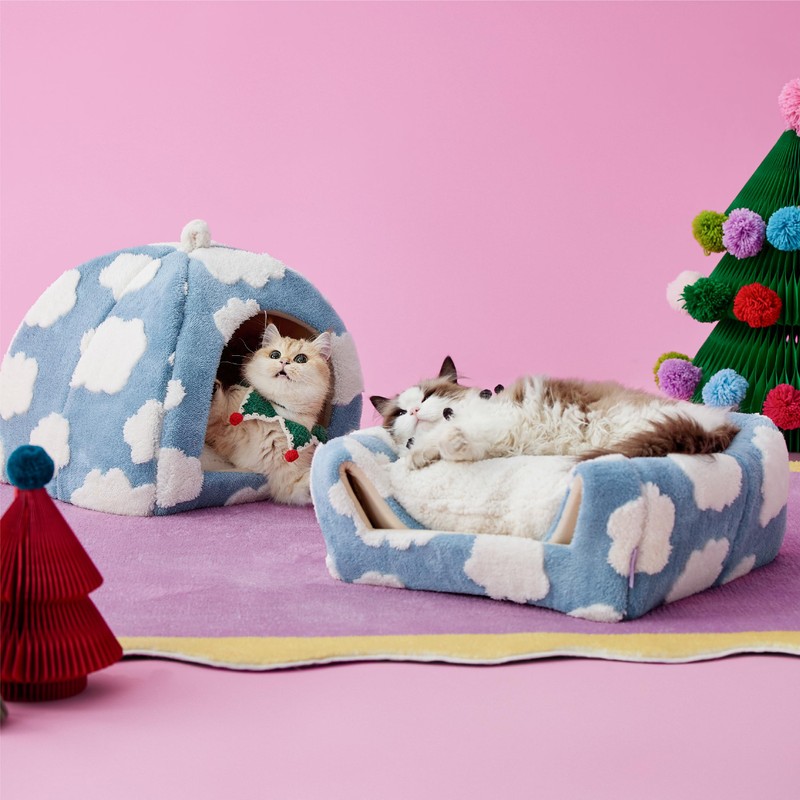 Lesure Cute Cat Beds for Indoor Cats - 2 in