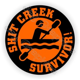 Unbranded/Generic 3pcs $hit Creek Survivor Funny Helmet Stickers Hardhat Decals Safety Foreman
