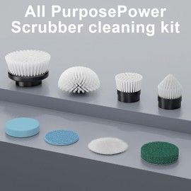 Replaceable Brush Heads Set,8 Pcs Set Suitable for Electric Spin Scrubber,Spin Brush Heads Replacement for Most Brands of ANS-8051A/8050 Cordless Shower Scrubber,for Home and Kitchen,Bathroom,Car