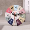 Akozon 5 1 4 Inch Clocks, Style Round Antique MDF