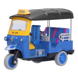 Pull Back Thai Tricycle Toy, High Simulation Alloy Tuk Tuk Car Model Toy for Children Gifts(Blue)
