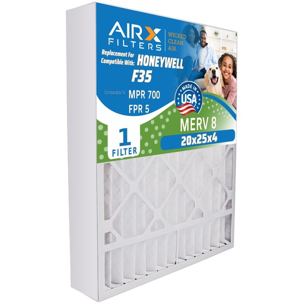 AIRX FILTERS WICKED CLEAN AIR. 20x25x4 Furnace Filter MERV 8