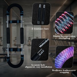 Hmnpkuc Twister Arm Trainer - 66-110Lbs Adjustable Upper Body Strength Training Equipment for Home/Gym, Chest & Arm Workout Equipment with Reinforced Steel Spring & Anti-Slip Handles for Men/Women