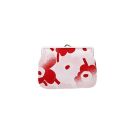 Marimekko 52_1_52259473821 Mini Unikko Haivahdys Puolikas Kukkaro Pouch for Women, Light pink x red