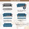 WEERRW 4 Pieces Velvet High Stretch Couch Covers for 3