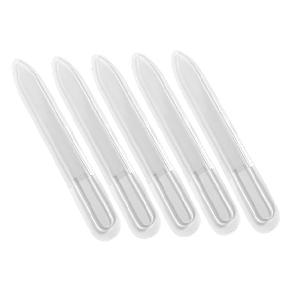 WOONEKY 5pcs Glass Nail Files Portable Nail Buffering Tools for