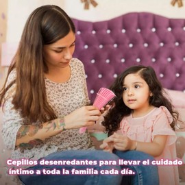 TOBEAUTY Cepillo para Cabello Rizado, Peine Desenredar Rizos el Tangle Teezer, Cepillo Para Desenredar El Cabello Rizado Con Nudos (ROSA)