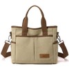MAYMOONER Womens Canvas Tote Bag Casual Top-handle Bag Casual Canvas