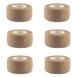 SANJAOYEE テーピングテープ テーピング 伸縮 6巻入 2.5cm*4.5m 自着性テープ 粘着包帯 テーピング バンデージ 包帯 テープ 不織布凝集 アスレチックテープ 敏感肌に適しています