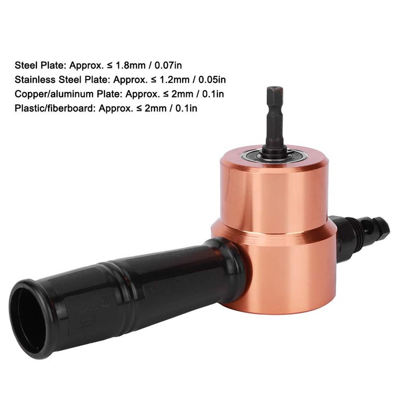 Double‑Headed Cutter Sheet Metal Nibbler, Cutting Tool Power Drill Accessory,
