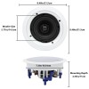 Herdio 5.25" 600W Bluetooth Ceiling Speakers Flush Mount for Kitchen