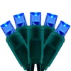 YULETIME Blue One-Piece 5MM LED Christmas Lights, Total 48 Feet