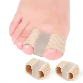 Gel Toe Separators Bunion Corrector with 2 Loops be Made of Elastic Fabric Material DYKOOK 2PCS Toe Corrector for Big Toe,Toe Spacers Suitable for Hallux valgus,Foot Pain,Corns (L)