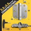 KOLET Self Closing Door Hinges, 3.5 x 3.5 Inches Door