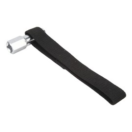 Belt Filter Wrench 120 mm Hole Steel Oil Filter Band Wrench with Nylon Belt Tube, Drive Belt Filter Removal Key for Vehicles, Tractors, Heavy Equipment