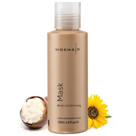 MOEHAIR Hair Mask | Hydrating Hair Mask with Shea Butter, Proteins, and Olive Oil | Hair Mask for Damaged Hair | Smoothens Hair and Intensely Moisturizes | Sulfate and Paraben-Free (12 Fl. Oz)