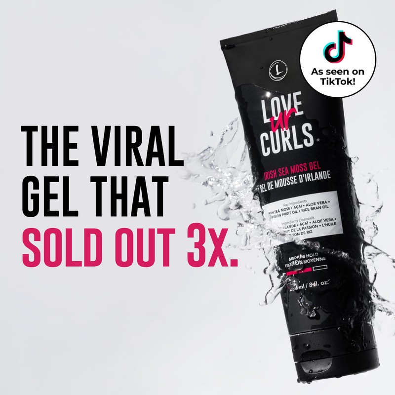 Love Ur Curls Irish Sea Moss Hair Gel, Medium Hold