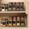 Yangbaga 4oz Glass Spice Jars with Labels，35Pcs Empty Square Spice