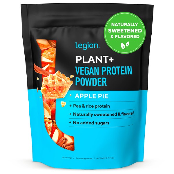 LEGION Plant+ Vegan Protein Powder, Chocolate - Rice and Pea,