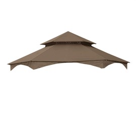 Garden Winds Replacement Canopy for The Southbay Hexagon Gazebo - Riplock 350 - Nutmeg