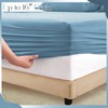 Horbaunal Blue Ruffle Sheets King Size 6 Piece, Fits 16"
