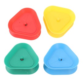 AUNMAS 4 Soportes para Cartas de Juego, Soporte de Cartas de Póquer Manos Libres en Forma de Triángulo de Plástico para Juegos de Cartas, Fiestas de Póquer, Noches de Juegos de Cartas