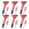 Pindex 6 Pack UF487 Ignition Coils and Iridium Spark Plugs