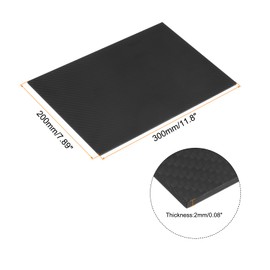sourcing map 1 Pcs Carbon Fiber Sheet 300×200×2mm Matte Surface Pultruded Flat Carbon Fiber Board Plate Twill Weave Panel Sheet for Kites RC Airplane