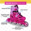 C SEVEN Adjustable Size Inline Roller Skates (Blue/Green, Kids 4-