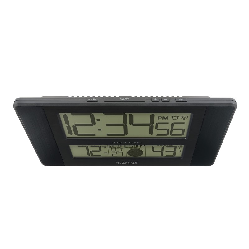 La Crosse Technology 513-1417BS Atomic Digital Clock with Temperature and