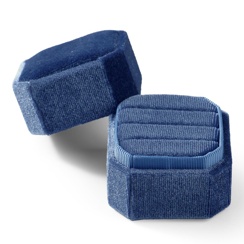 Papten 3 Slots Ring Box Velvet Ring Gift Box Wedding