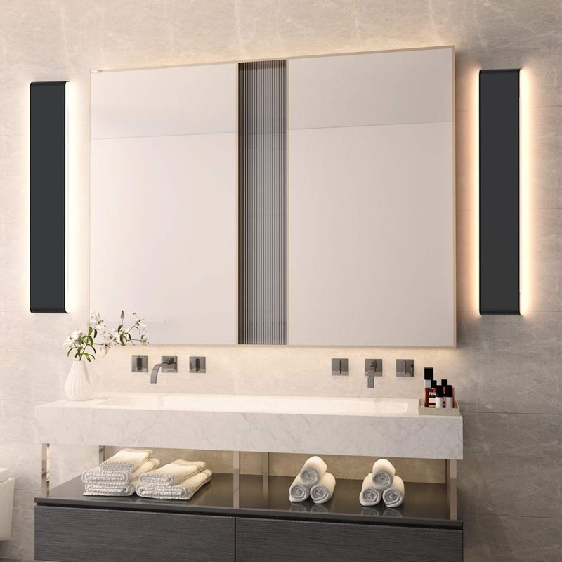 Aipsun 30W/32.6in Modern Black Vanity Light Indoor Modern Rectangular LED