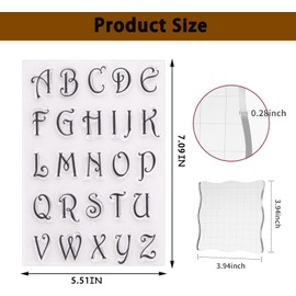 6 sheets of clear stamps (letters)