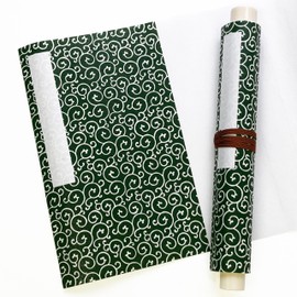 (Styleneo) Address Book, Formation Paper, Wedding Scrolls, Service Book, Long, Scrolls Book, Famous Book, 9.6 x 61.2 inches (245 x 1560 mm) (Green_Arabesque)
