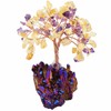 mookaitedecor Citrine & Amethyst Crystal Tree, Quartz Cluster Purple Titanium
