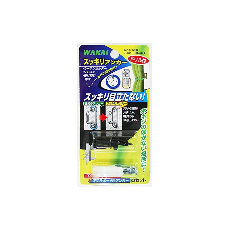 Wakai Plaster Board Screw Kit with Clear Anchors, 4 Sets,