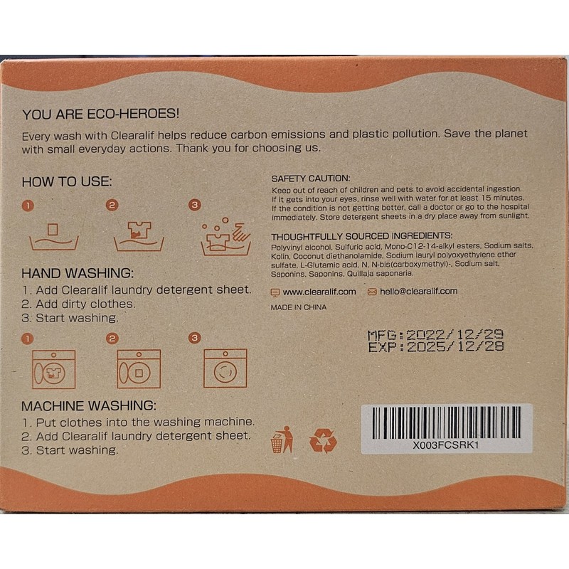 clearalif 2 Pack Clearalif Laundry Detergent Sheets Upto 320 Loads