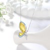 Butterfly Fairy Pendant Necklace with Woman 925 Sterling Silver Elegant