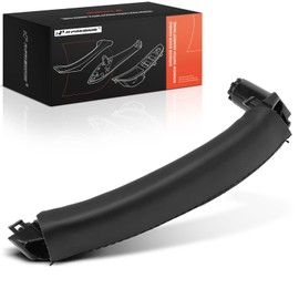 A-Premium Left Interior Door Pull Handle Compatible with LR076161 Land Rover Discovery Sport 2015-2019, Front Driver Door Armrest with Leather Cover, Black