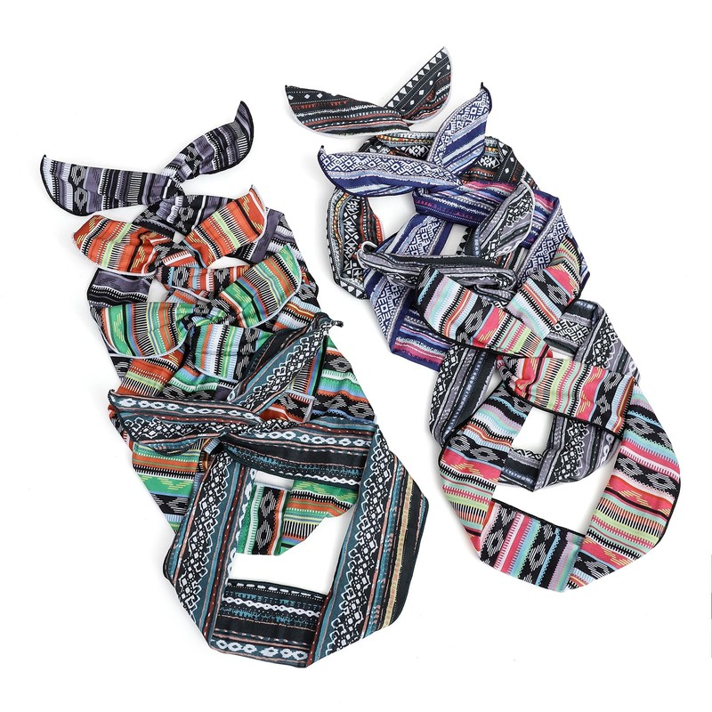 ONEYE Boho Wire Headbands for Women,Twist Bow Hair Wraps,8PCS