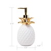 SKL Home Gilded Pineapple Ceramic Soap/Lotion Dispenser, 14 Oz. Capacity,