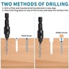 Zhufas Woodworking Set Countersink Drill Bit 5 Pieces 1/4 Inch