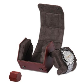 YANHHAN Watch Travel Case Portable Organizer - Luxury Watch Roll Travel Box Recycled Leather Watch Storage and Display Watch case