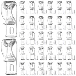 Barydat Roller Shade Clear Safety Chain and Cord Guide Curtain P Clip Blind Cord Holder Fixation Hook Bead Chain Tension Device with Screws for Roller Vertical and Roman Shades(60 Sets)