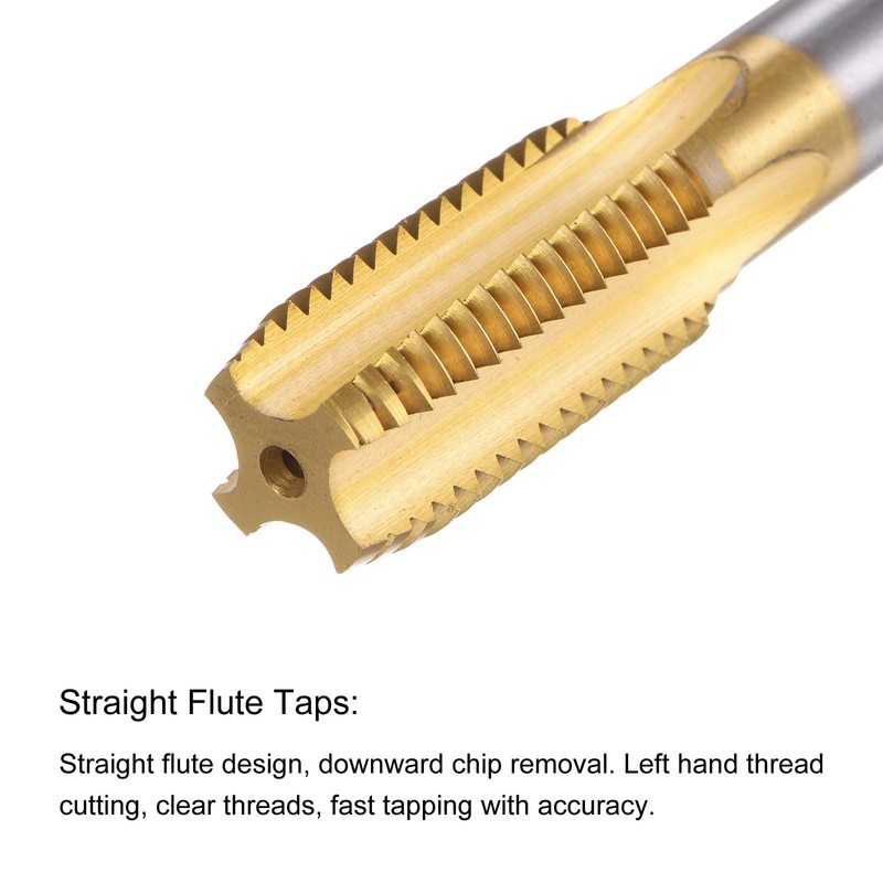 QUARKZMAN Straight Groove Taps, M16 x 2 Metric Left Hand