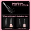 NOVO OVO Sculpted XXL Stiletto Nail Tip for Curved Nails,