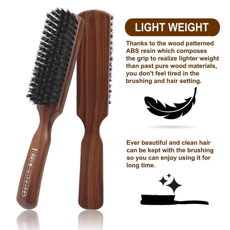 VESS Hair Brush without Pain on Skin: For People with