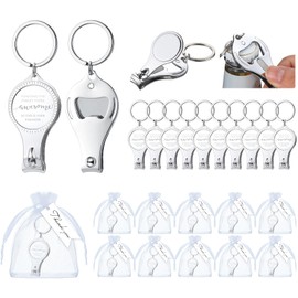 Vesici 15 Sets Teacher Employee Appreciation Gifts Bulk 3 in 1 Nail Clippers Bottle Opener Keychain Inspirational Thank You Gifts for Teams Staff Nurse Coworkers(You Are Awresome)