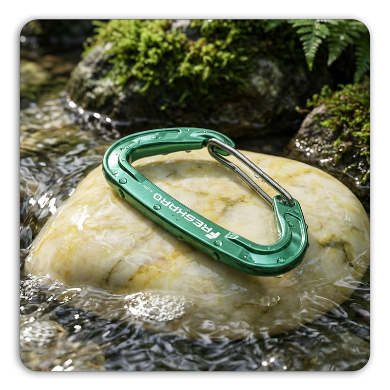 FresKaro 5pack Carabiner Keychain Clip Heavy Duty, Small Sturdy Key